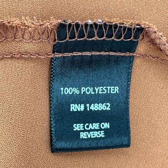 TORRID | Plus Sz 1 | Dusty Orange Surplice Neck 3/4 Sleeve Tie Waist Long Blouse - Picture 10 of 12